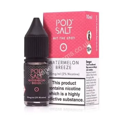 Watermelon Breeze Nicotine Salt E-Liquid By Pod Salt Core Range - Vapestreams Co