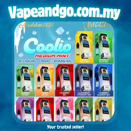 Coolio E-Liquid15ml 20mg By Aladdin Pro (Medium Mint) Akta 852 Registered - Vapeandgo Com My