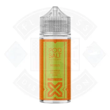 Pod Salt Nexus Orange Mango Lime 0mg 100ml Shortfill - Eliquidsupply