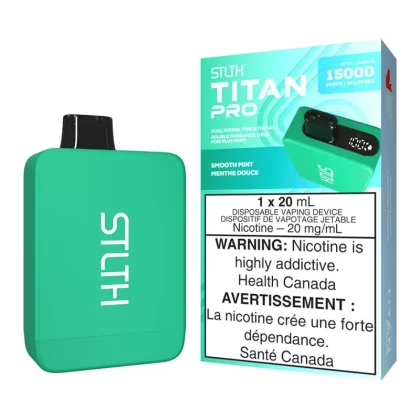 STLTH Titan Pro Disposable Vape Device - Smooth Mint - 20mg/ml
