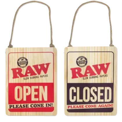 Raw Store Sign – Open Please Cone In / Closed - Ejuicewarehouse