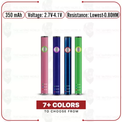 Leaf Buddi Max II VV Passthrough USB Battery Kit – 350mAh - Black, Stainless Steel (C95483)