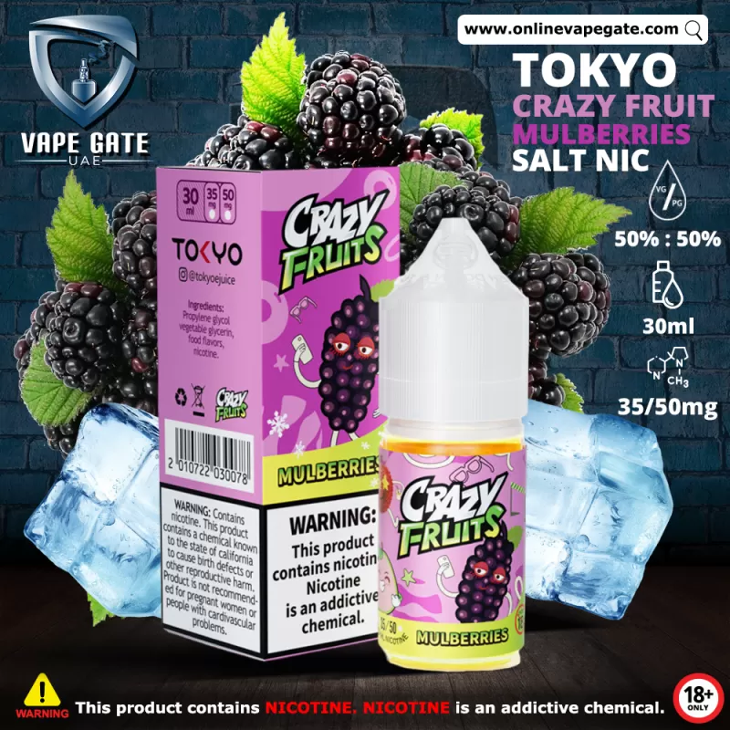 Tokyo Crazy Fruits Mulberries Saltnic 30ml - 30 mg - 30 ml