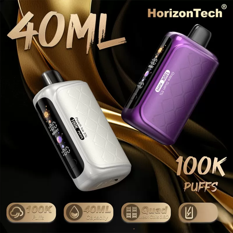Made in Indonesia | HorizonTech 100K Disposable Device - 100,000 Puffs - Peach Ice