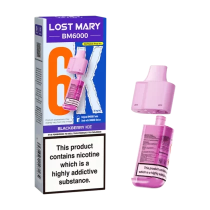 Blackberry Ice Lost Mary BM6000 Refill Pack - 20mg - Vape Product