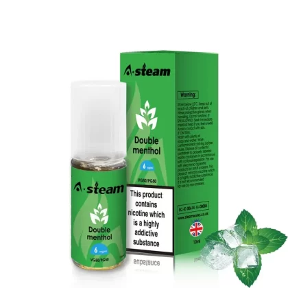 Double Menthol A-Steam 10ml Premium Vape Juice – Pack of 10 Bottles