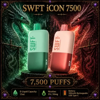 SWFT iCON 7500 - White Peach Ice - Vapeciga