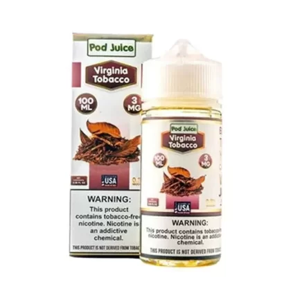 Virginia Tobacco E-Liquid by Pod Juice - Size#100ml~Nicotine#3MG>6MG