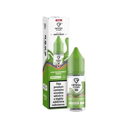 Crystal Clear Bar Salt Kiwi Passion Guava E Liquid 10ml - Nicotine Strength#20mg>10mg (D4454B)