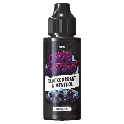 Blackcurrant & Menthol by Vape District 100ml - ICE NIC SHOTS (+£1.99)