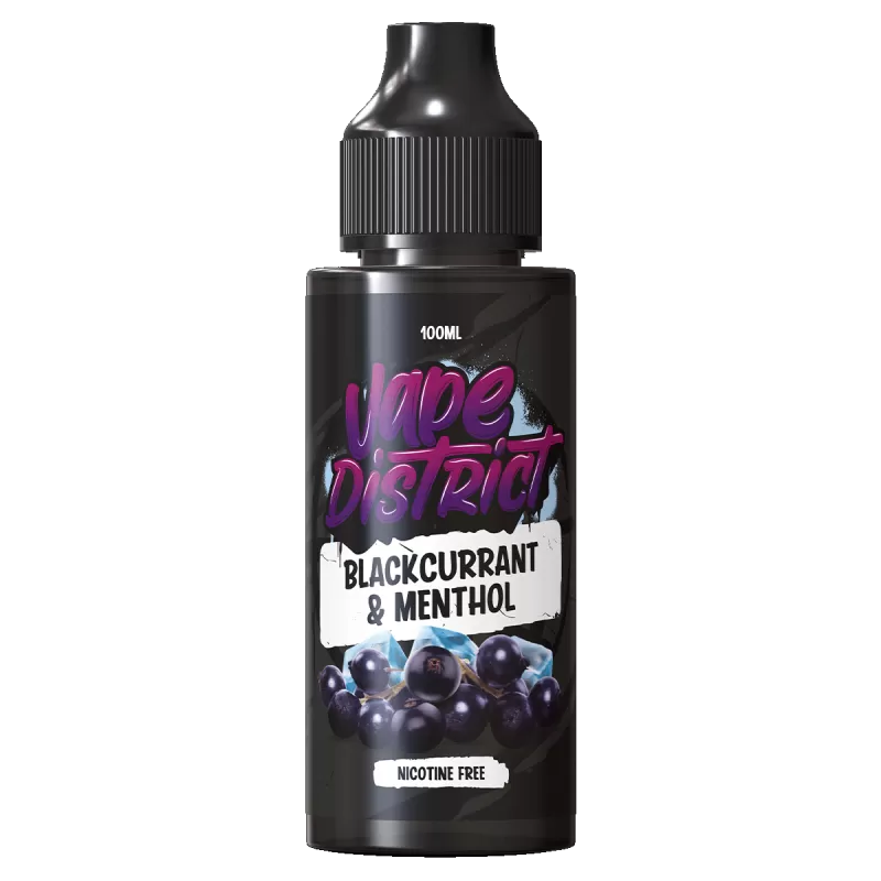 Blackcurrant & Menthol by Vape District 100ml - ICE NIC SHOTS (+£1.99)