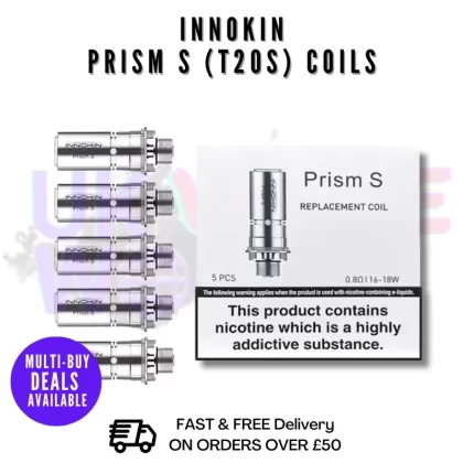 Innokin Prism S (T20-S) Coils [Pack Of 5] – £7.99