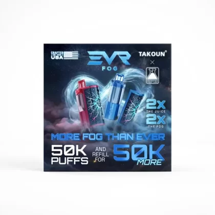 EVRFOG 100K Refillable Disposable KIT 100000 Puffs 50mg 30ml - Fumotvapemexico