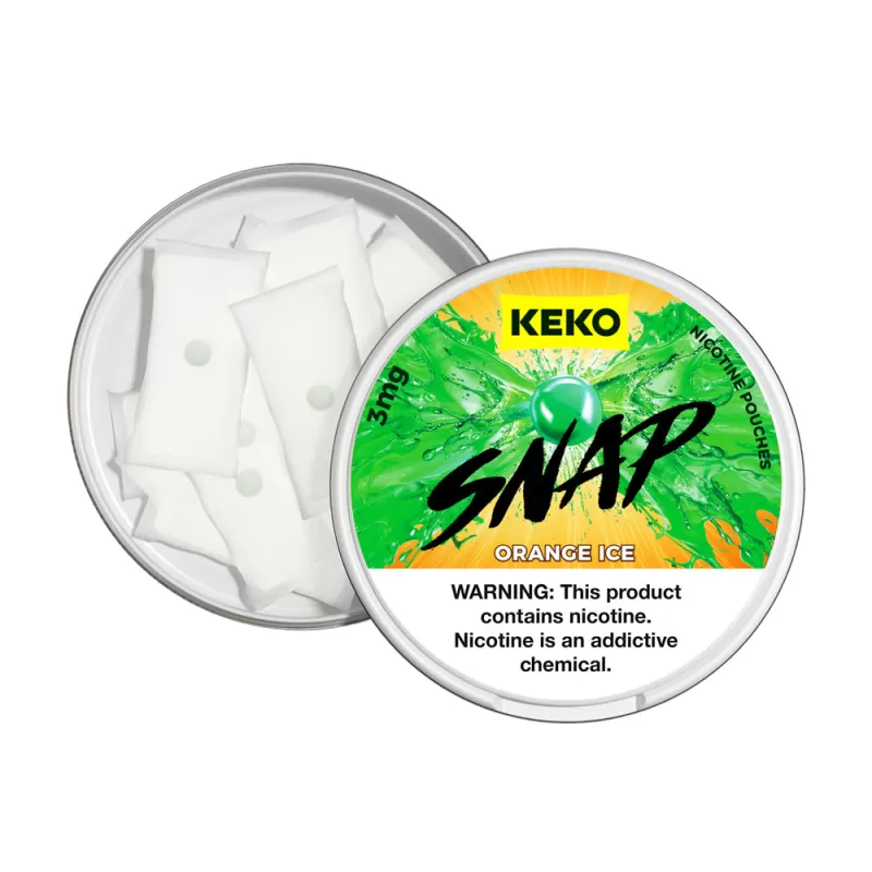KEKO "SNAP" - Orange Ice - Nicotine Pouch (15 Count) - 5-Pack / 6MG - Image 2