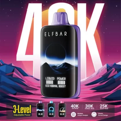 Elf Bar Moon Night 40000 – 40K Puffs 850mAh 2-level Adjustable Airflow Disposable Vape - Flamevape