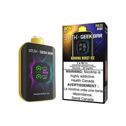 STLTH x Geek Bar Rechargeable Disposable - Flavour#Banana Burst Ice>Blue Razz>Green Apple Ice>Ice Mint>Juicy Peach Ice>Purple Grape Ice>Red Punch Ice>Strawberry Kiwi Ice>Tropical Mango Ice>W