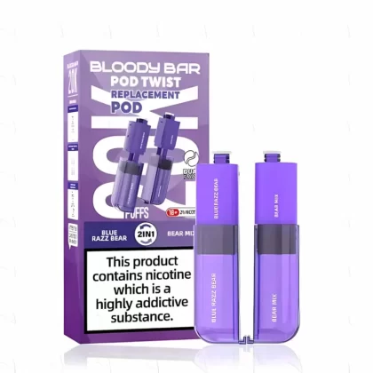 Bloody Bar Pod Twist 20K Prefilled Pods - Blueberry B'Gum / Blue Razz Ice