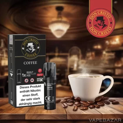 Don Cristo Prefilled Pod – Coffee - Don Cristo / 20mg/ml / 2ml / ca. 600 / Propylenglykol / Nikotin / Glycerin / Aromen / Ja