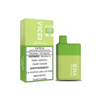 Vice Box Green Apple Ice Disposable Vape Rechargable (6000 Puff)