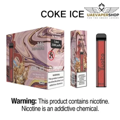Yuoto Vape Xxl Disposable Vape Coke Ice 2500 Puffs