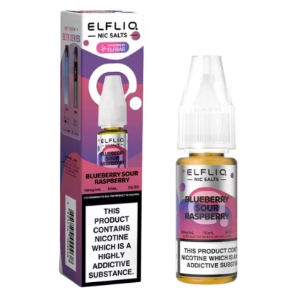 Blueberry Sour Raspberry Nic Salt E-Liquid by Elf Bar Elfliq (10ml) - 10mg