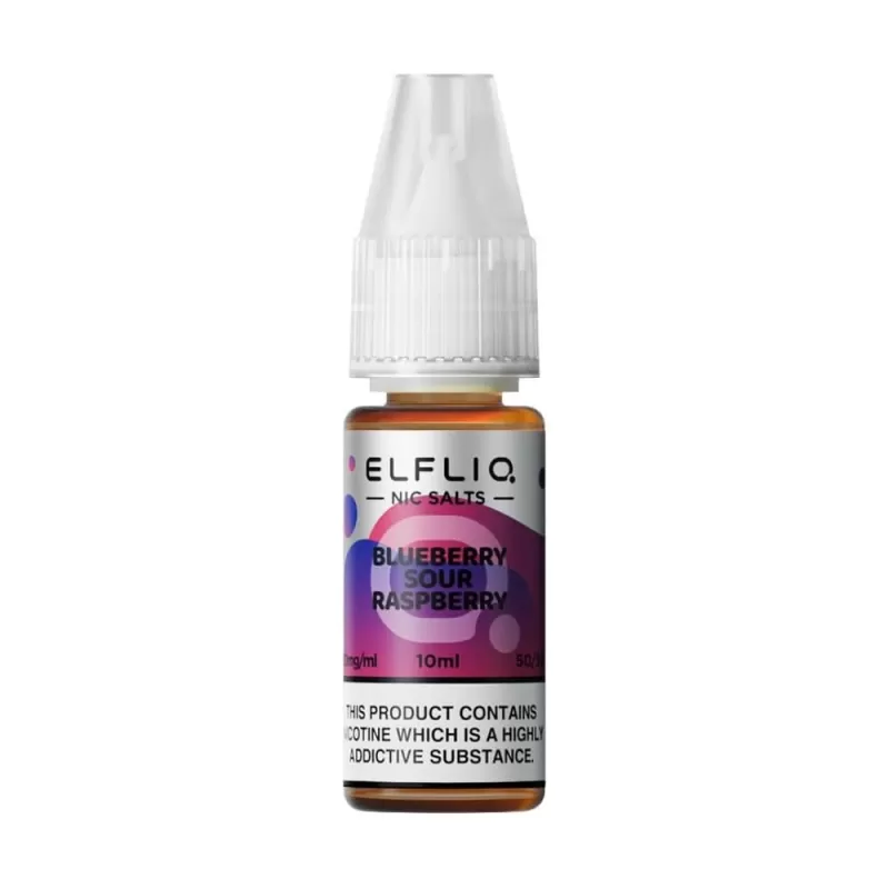 Blueberry Sour Raspberry Nic Salt E-Liquid by Elf Bar Elfliq (10ml) - 10mg - Image 2