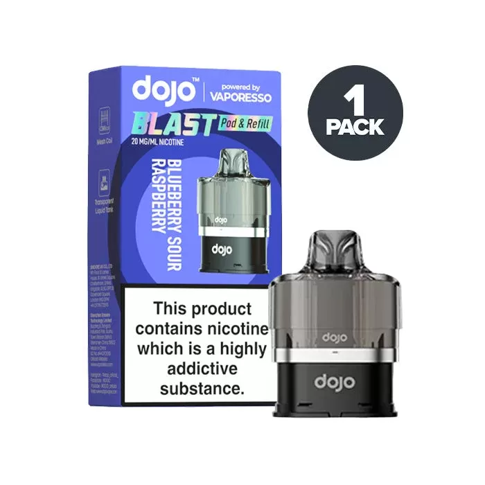 Blueberry Sour Raspberry Dojo Blast 6000 Pre-filled Pods by Vaporesso