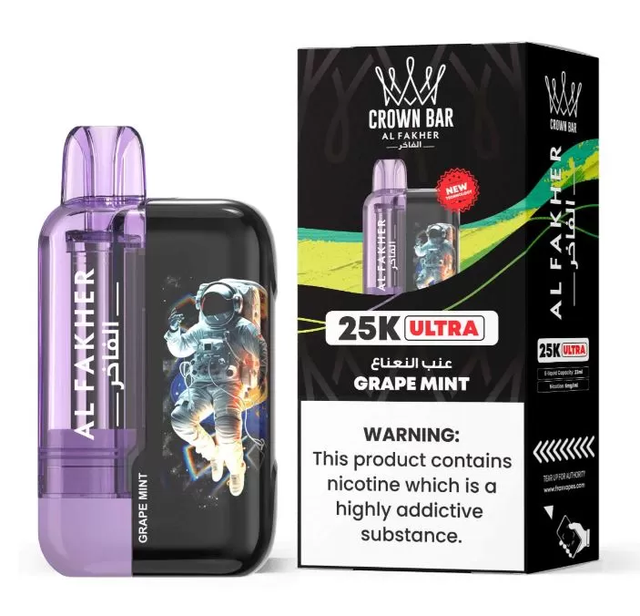 Al Fakher - 25K Ultra Disposable Vape (25,000 Puffs) - Grape Mint / 5 mg - Image 3
