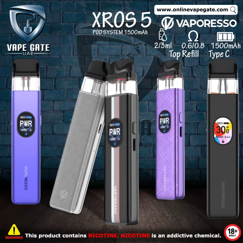 VAPORESSO XROS 5 POD SYSTEM 1500mAh - Carbon Stripe