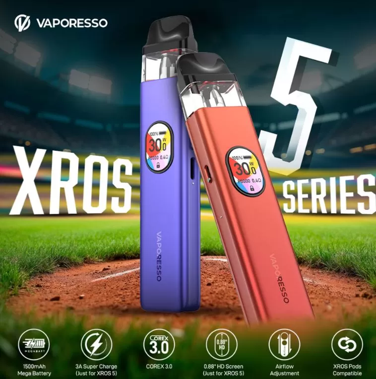 VAPORESSO XROS 5 POD SYSTEM 1500mAh - Carbon Stripe - Image 2