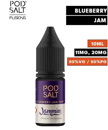 Jammin Blueberry Jam Tart Nic Salt E Liquid by Pod Salt Fusions - 11mg
