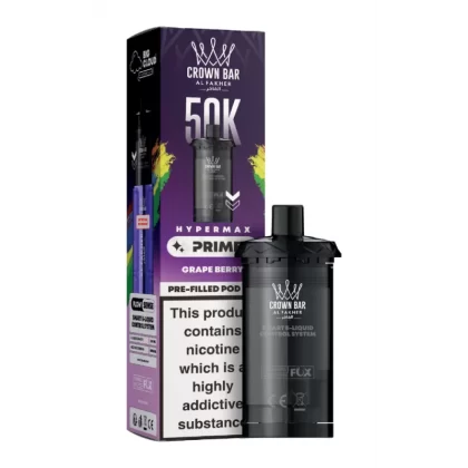 Al Fakher Hypermax Prime 50K Prefilled Pods Grape Berry - 20mg