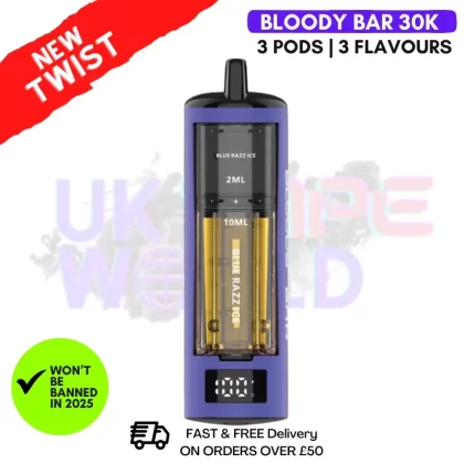 Blue Razz ICE Bloody Bar 30K Triple-Twist Kit