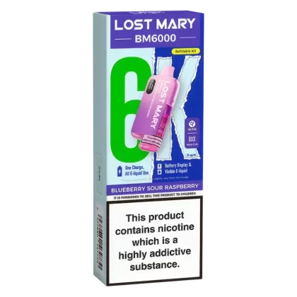 Lost Mary BM6000 Blueberry Sour Raspberry Prefilled Pod Kit - Ecigpremium