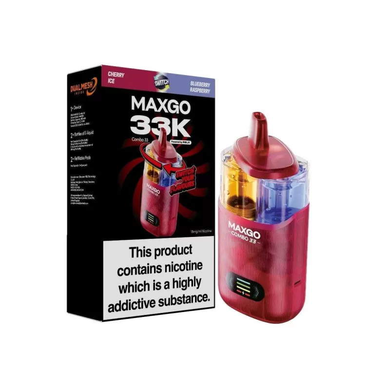 RELX MAXGO Combo 33K Pod Kit - Sweet Strawberry / Cherry Ice - Image 3