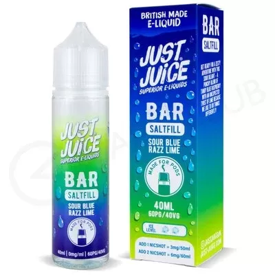 Sour Blue Razz Lime Saltfill E-Liquid by Just Juice Bar 40ml