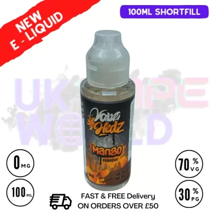 Mango Vape Hedz 100ml Shortfill Eliquid