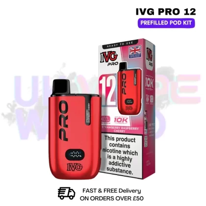 Strawberry Raspberry Cherry IVG Pro12 Prefilled Pod Kit