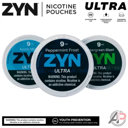 Zyn Ultra Nicotine Pouches - Arctic Mint 11mg, Arctic Mint 9mg