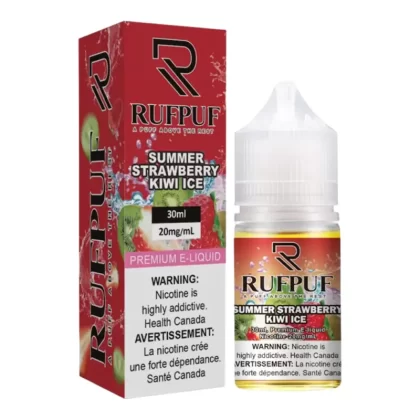 RufPuf Summer Strawberry Kiwi Ice E-liquid – 30ml – RufPuf Nicsalt - Vape Product, Vape Product