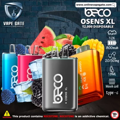 Beco Osens XL Disposable Vape (12,000 Puffs) - 50 mg / Mango Peach Watermelon
