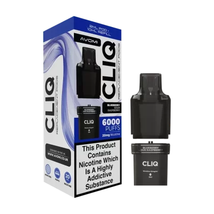 Blueberry Sour Raspberry Avomi Cliq 6000 Refill Pack - Vape Product