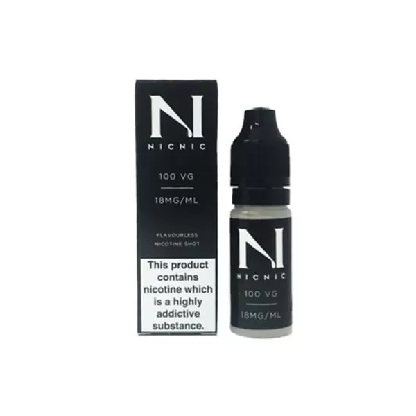 NIC NIC 18mg Flavourless Vape Juice Nicotine Shot (100VG) 10ml - Nic / 18mg / 100VG