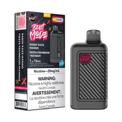 FLAVOUR BEAST BEAST MODE 8000 – RAGIN’ RAZZ MANGO ICED