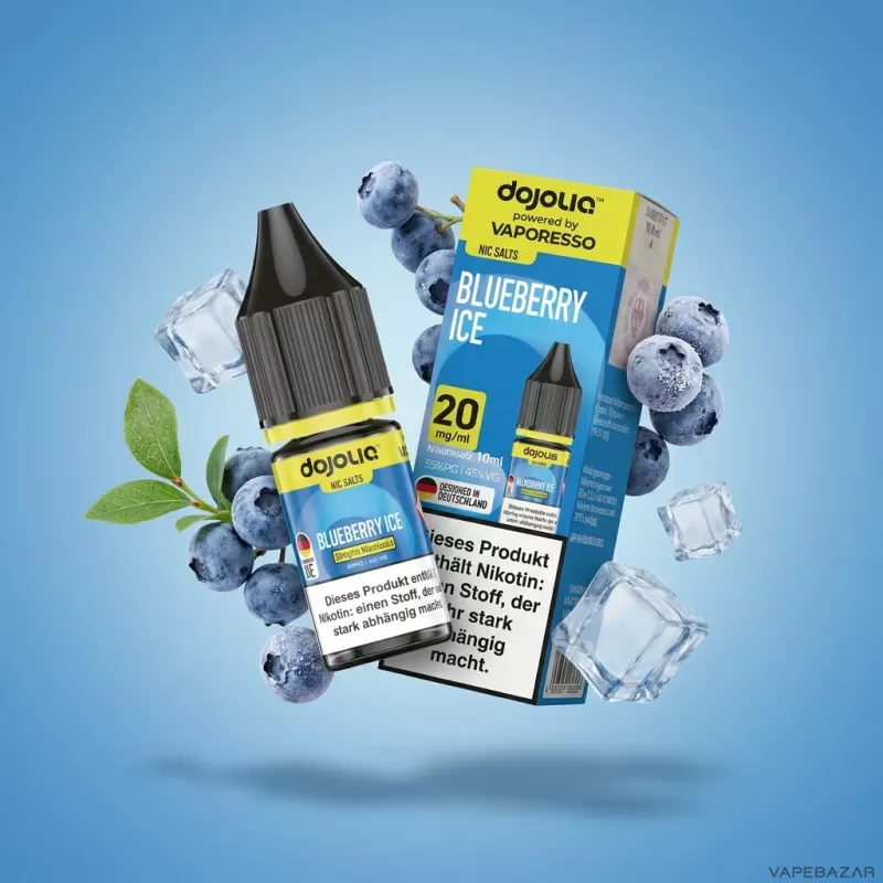 Dojoliq – Blueberry Ice 10ml - 20mg/ml, 10mg/ml; Vaporesso; Blaubeere (88B6EB)