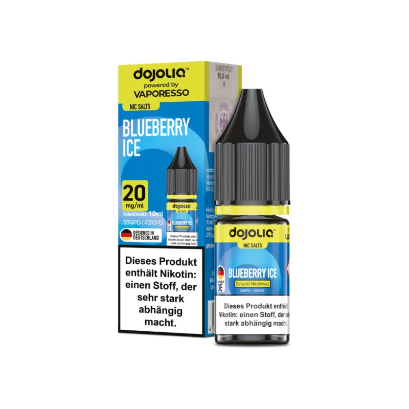 Dojoliq – Blueberry Ice 10ml - 20mg/ml, 10mg/ml; Vaporesso; Blaubeere (88B6EB) - Image 3