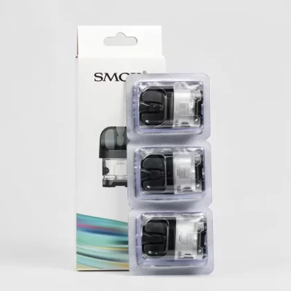 SMOK Novo 4 Replacement Pods – 2mL Side Fill Vape Pods - 2ml Novo 4 Pod - Transparent Black, 2ml Novo 4 Pod - Transparent