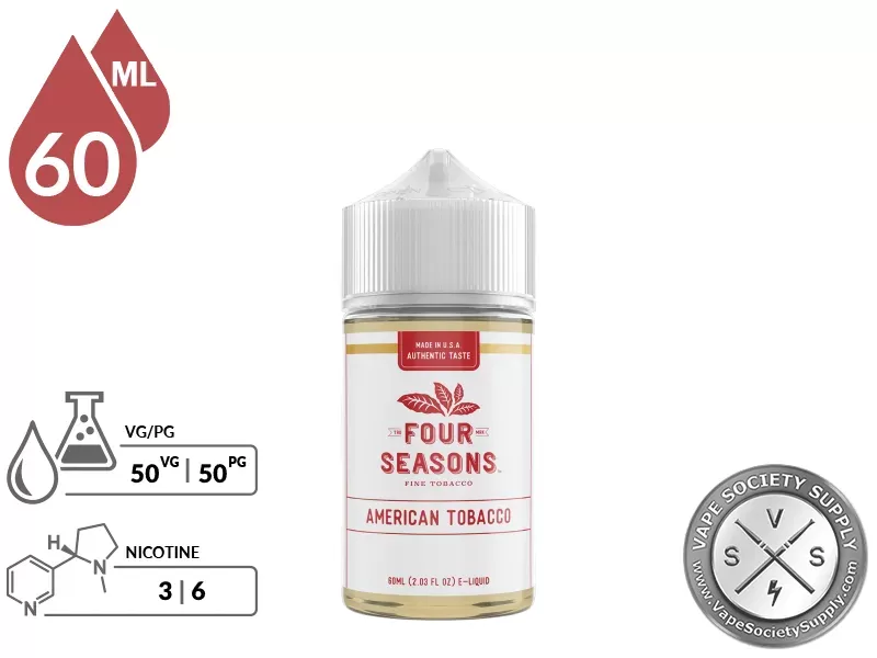 American Tobacco By Four Seasons E-Liquid 60ml - Image 2