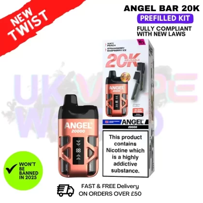 Coral Edition Angel Bar 20K Puff Twist Prefilled Pod Kit