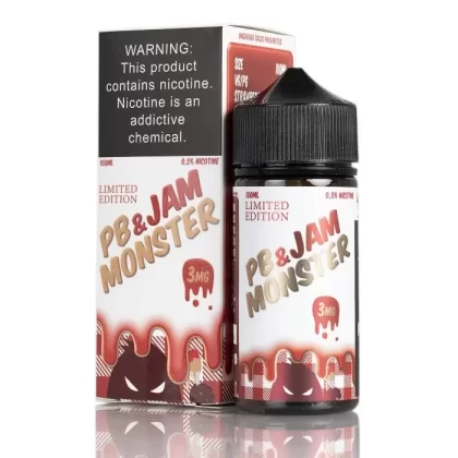 Jam Monster PB&J Strawberry Vape e-Liquid 100mL - Vape Product, Vape Product